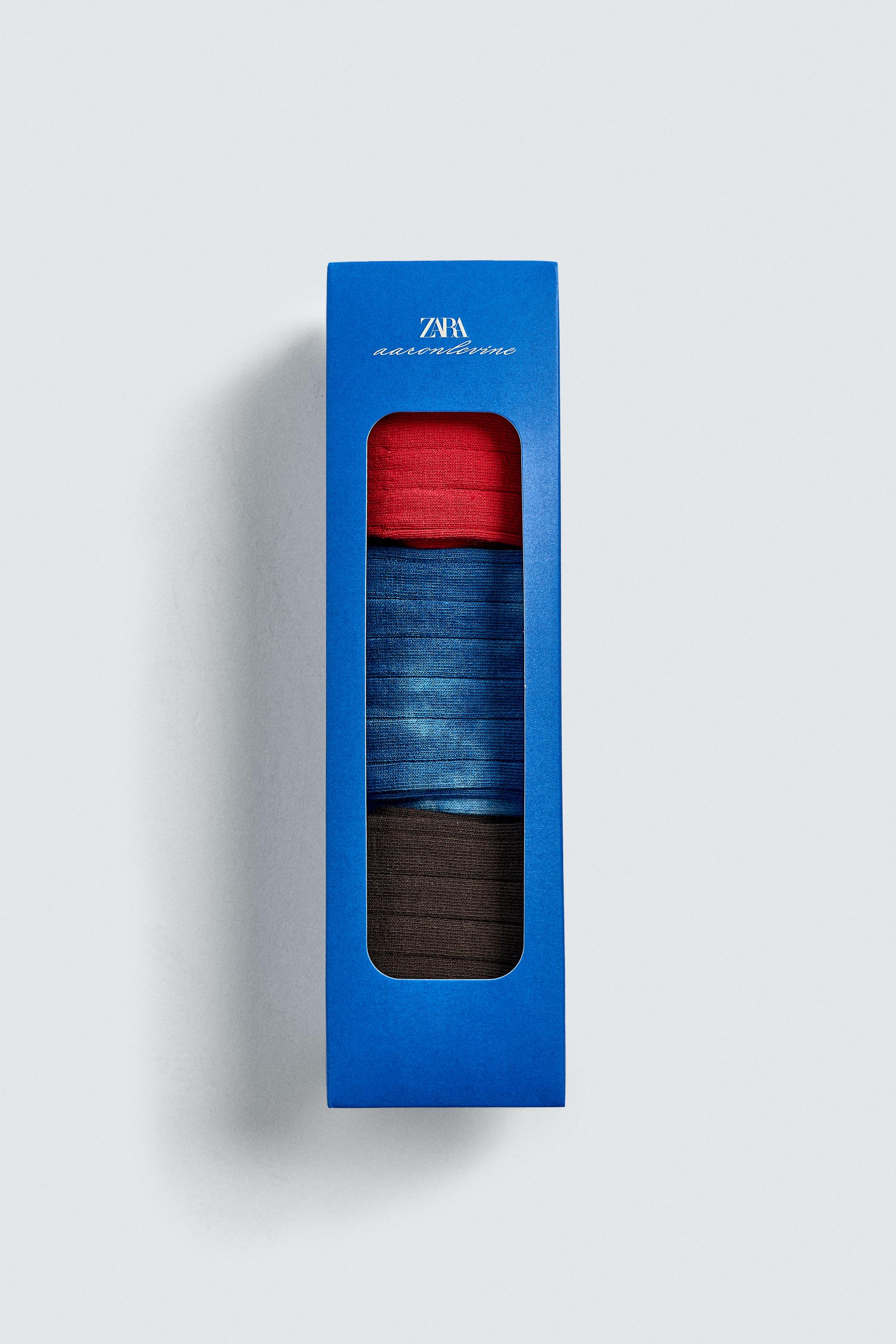 AARON LEVINE X ZARA PACK OF 3 RIBBED SOCKS